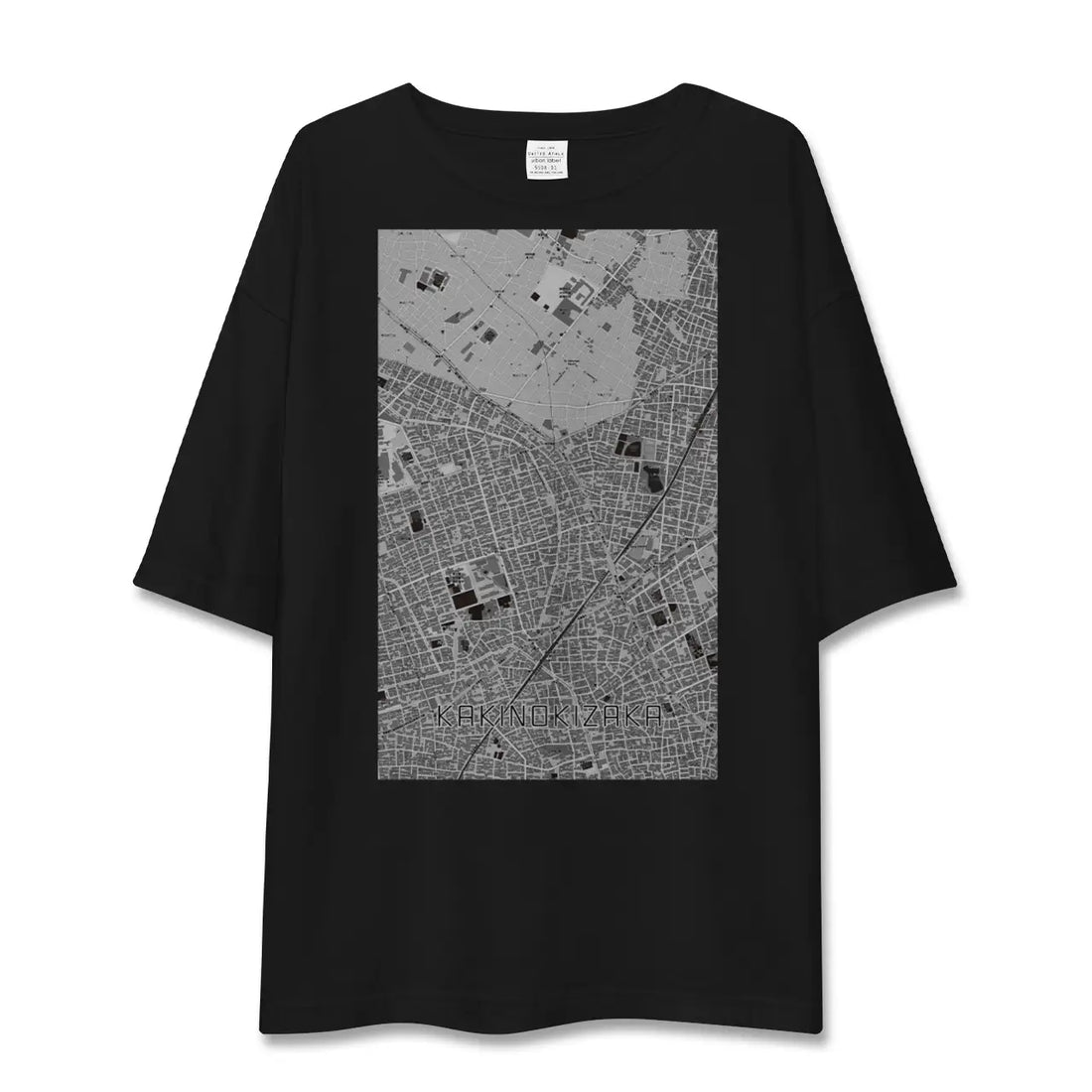 【柿の木坂（東京都）】地図柄ビッグシルエットTシャツ