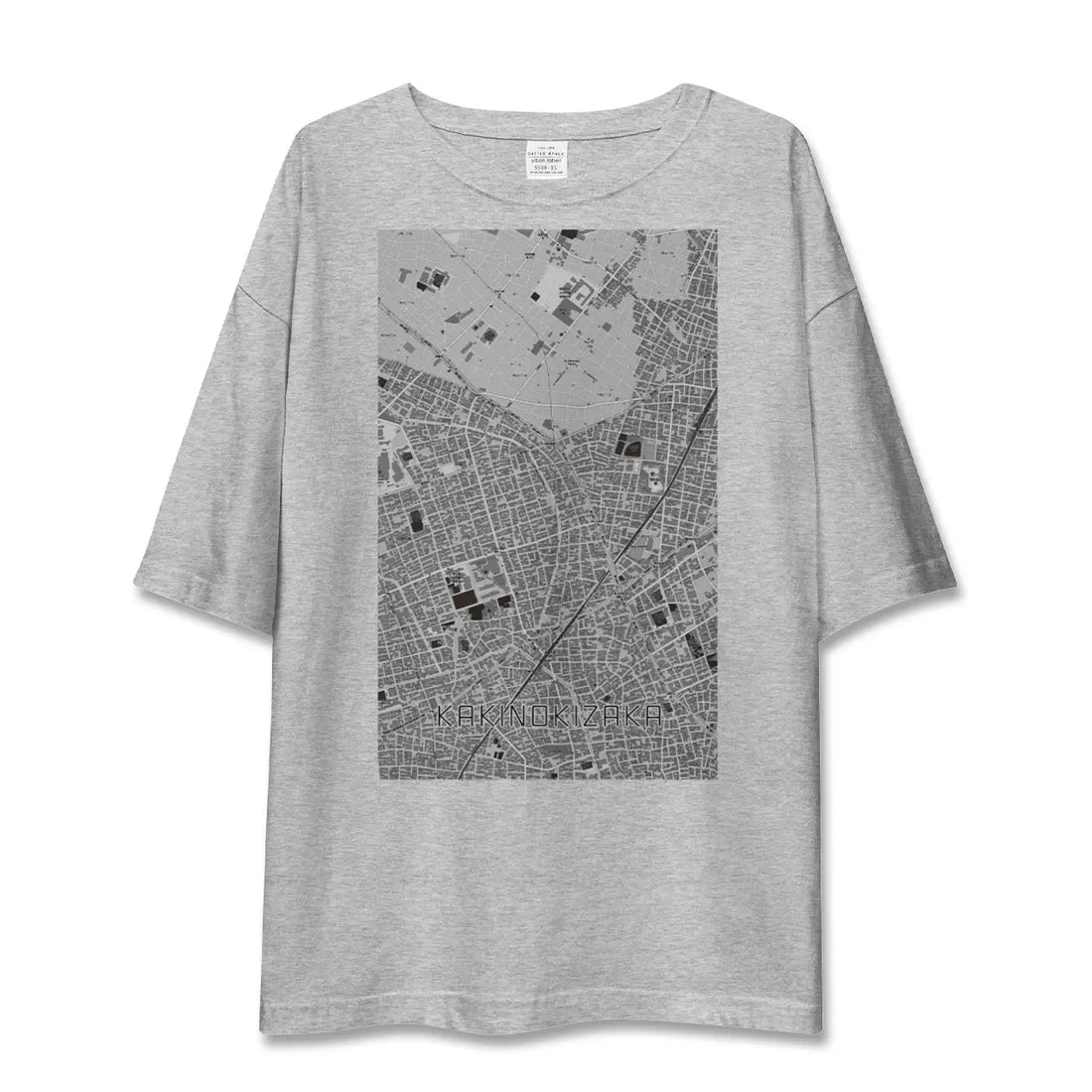 【柿の木坂（東京都）】地図柄ビッグシルエットTシャツ