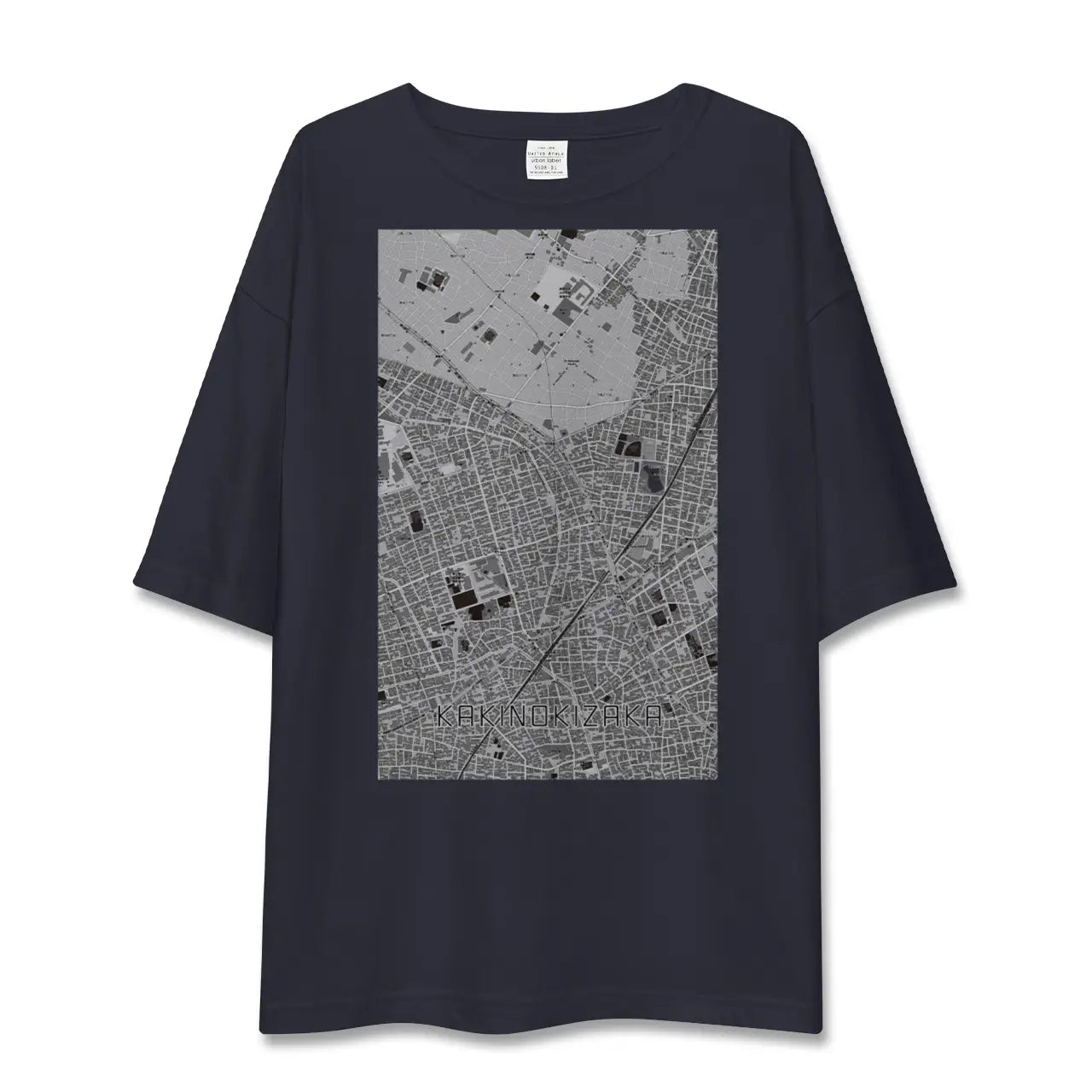 【柿の木坂（東京都）】地図柄ビッグシルエットTシャツ