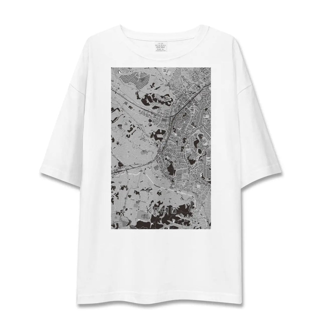 【柿生(神奈川県)】地図柄ビッグシルエットTシャツ