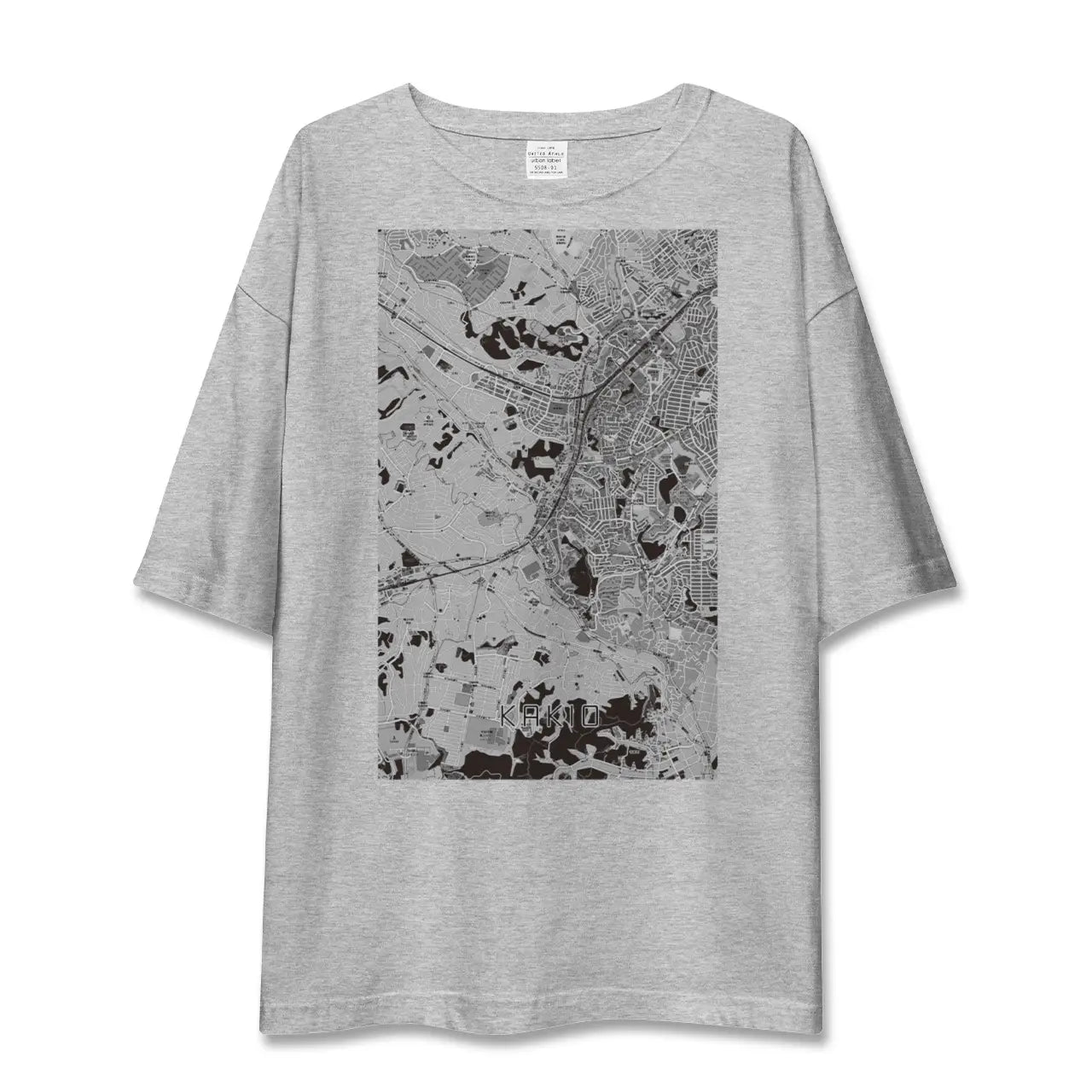 【柿生（神奈川県）】地図柄ビッグシルエットTシャツ