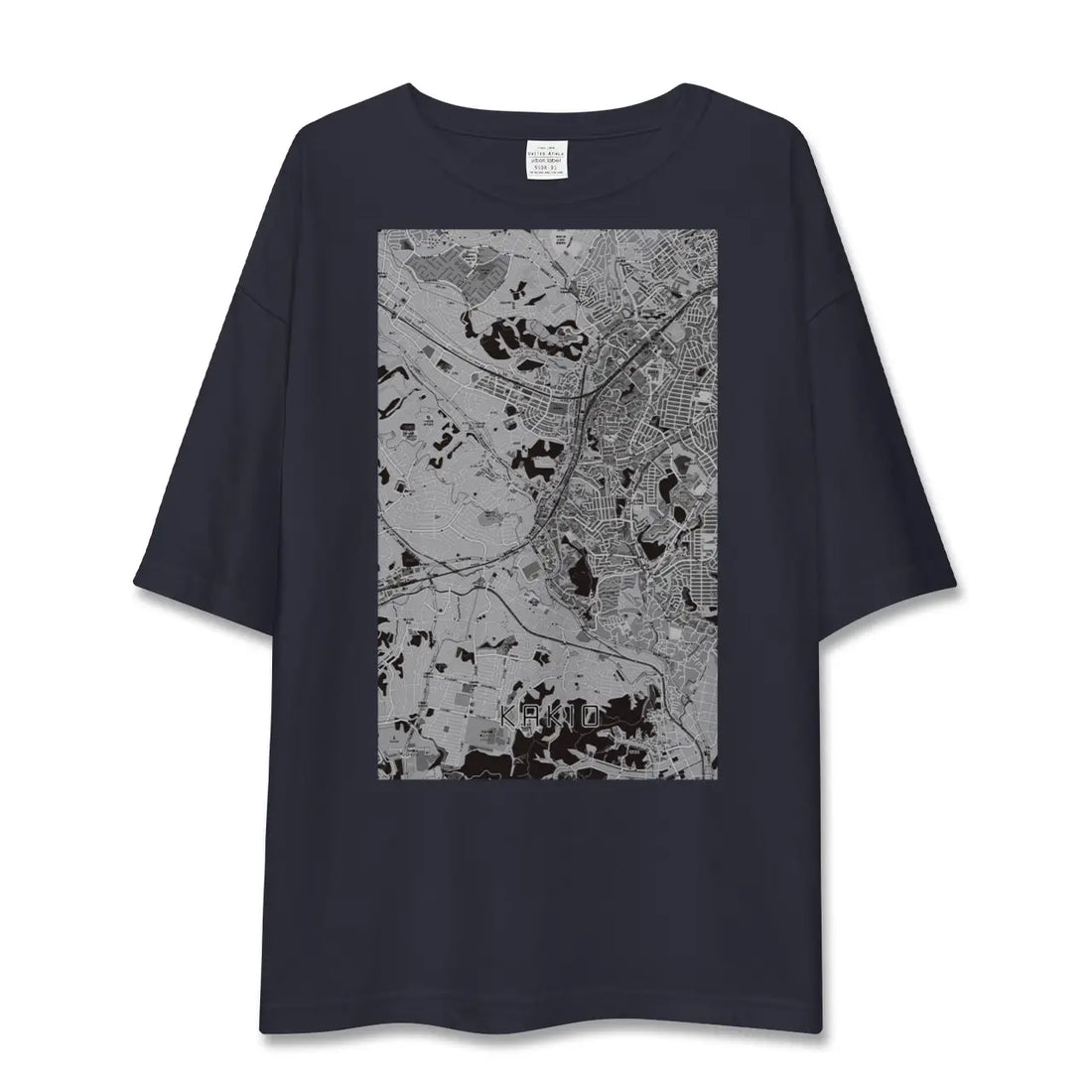 【柿生（神奈川県）】地図柄ビッグシルエットTシャツ