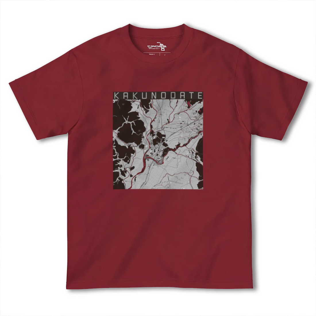 【角館(秋田県)】地図柄ヘビーウェイトTシャツ