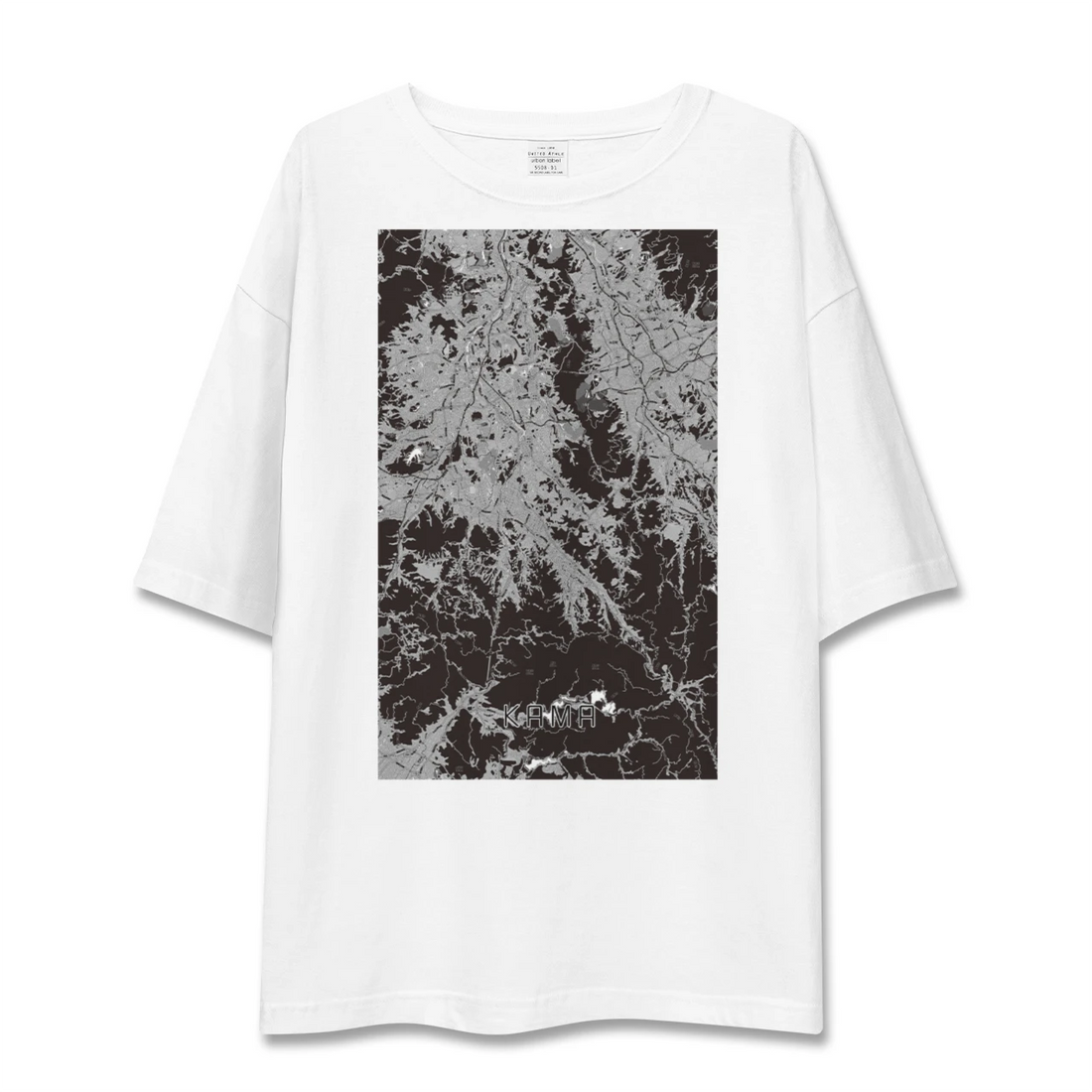 【嘉麻(福岡県)】地図柄ビッグシルエットTシャツ