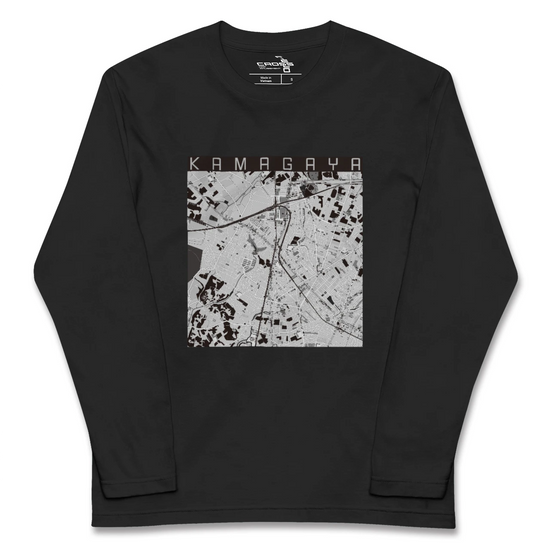 【鎌ケ谷（千葉県）】地図柄ロングスリーブTシャツ