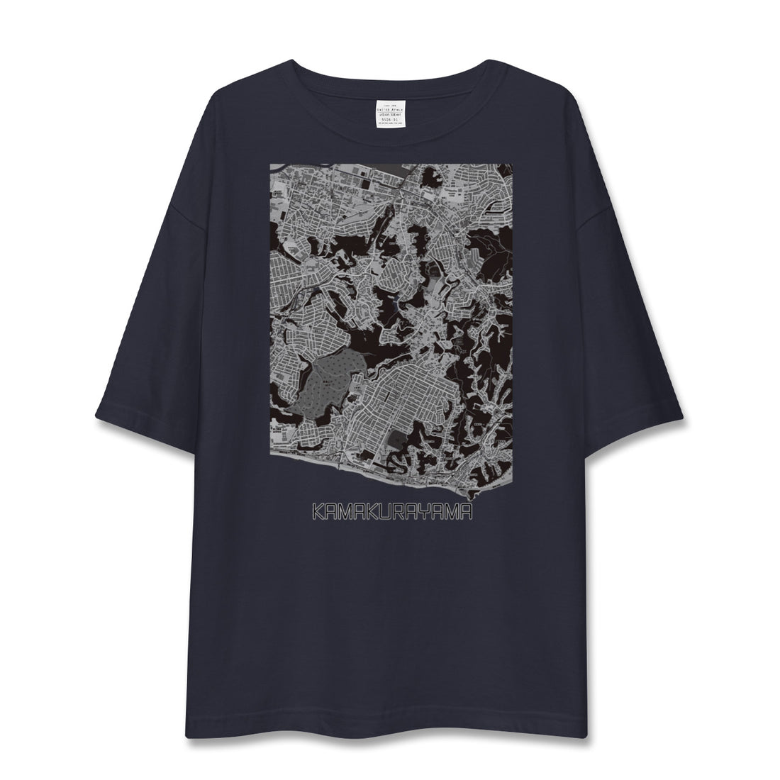 【鎌倉山（神奈川県）】地図柄ビッグシルエットTシャツ