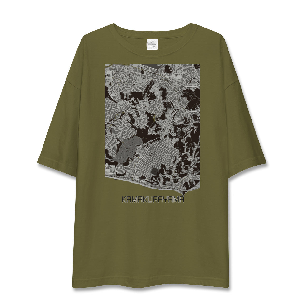 【鎌倉山（神奈川県）】地図柄ビッグシルエットTシャツ