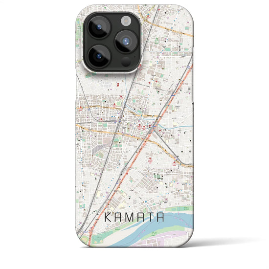 【蒲田】地図柄iPhoneケース（バックカバータイプ・ナチュラル）iPhone 15 Pro Max 用