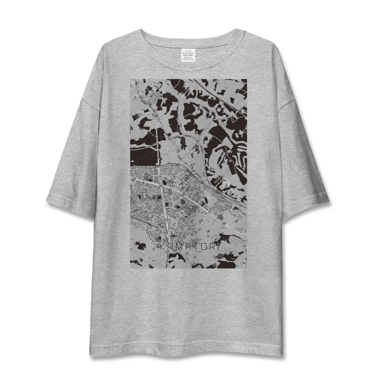 【鎌取（千葉県）】地図柄ビッグシルエットTシャツ
