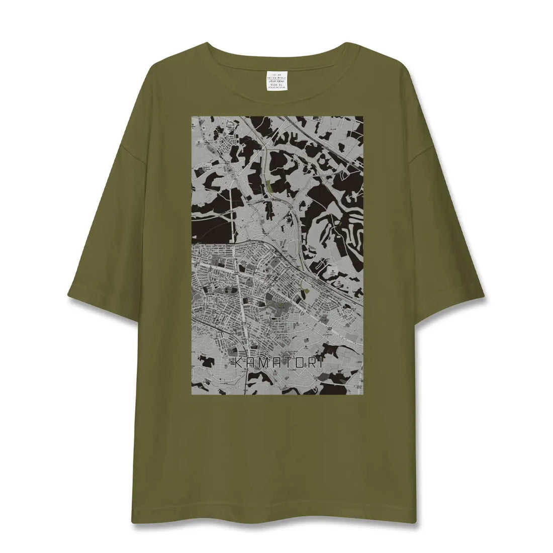 【鎌取(千葉県)】地図柄ビッグシルエットTシャツ