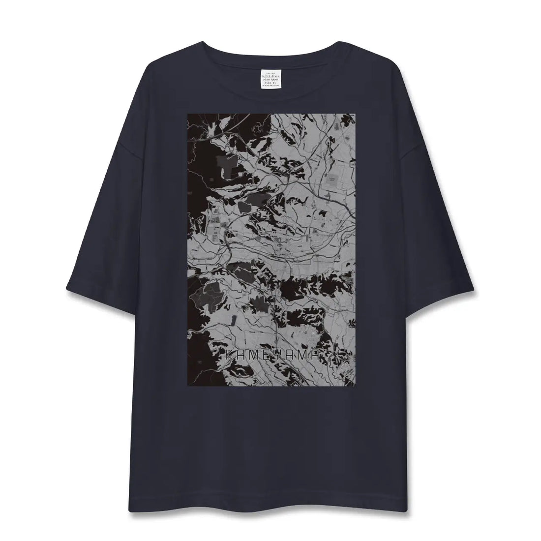 【亀山（三重県）】地図柄ビッグシルエットTシャツ