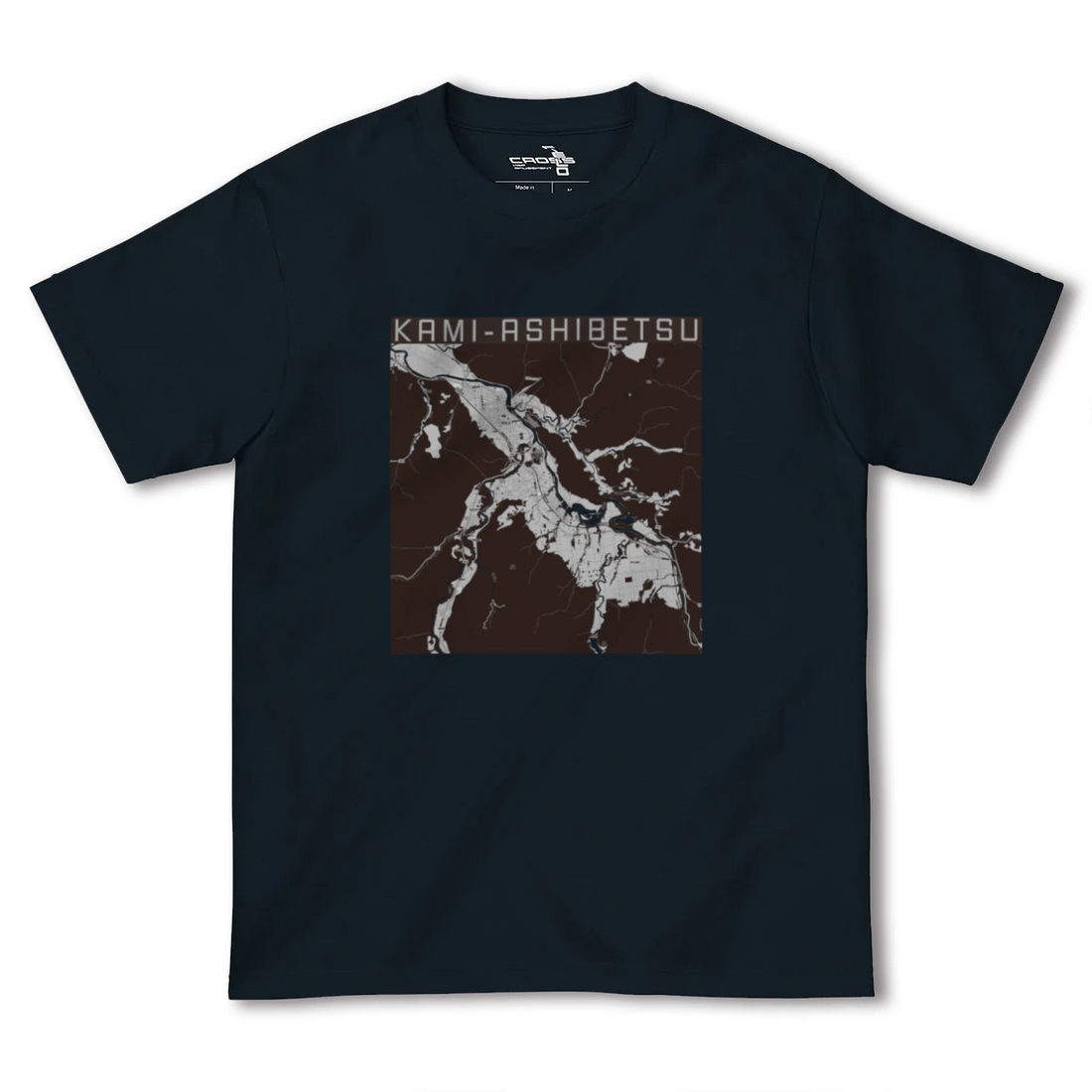 【上芦別(北海道)】地図柄ヘビーウェイトTシャツ