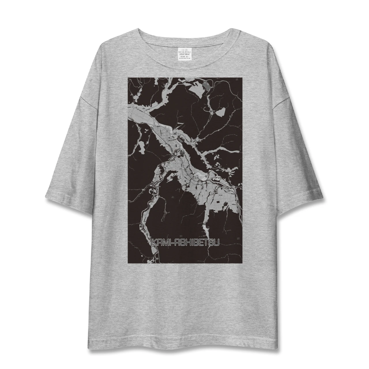 【上芦別（北海道）】地図柄ビッグシルエットTシャツ