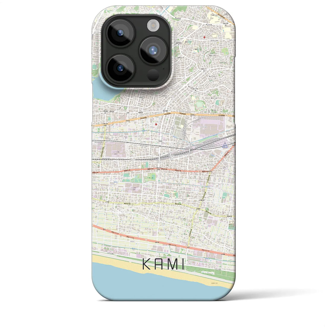 【可美】地図柄iPhoneケース（バックカバータイプ・ナチュラル）iPhone 15 Pro Max 用
