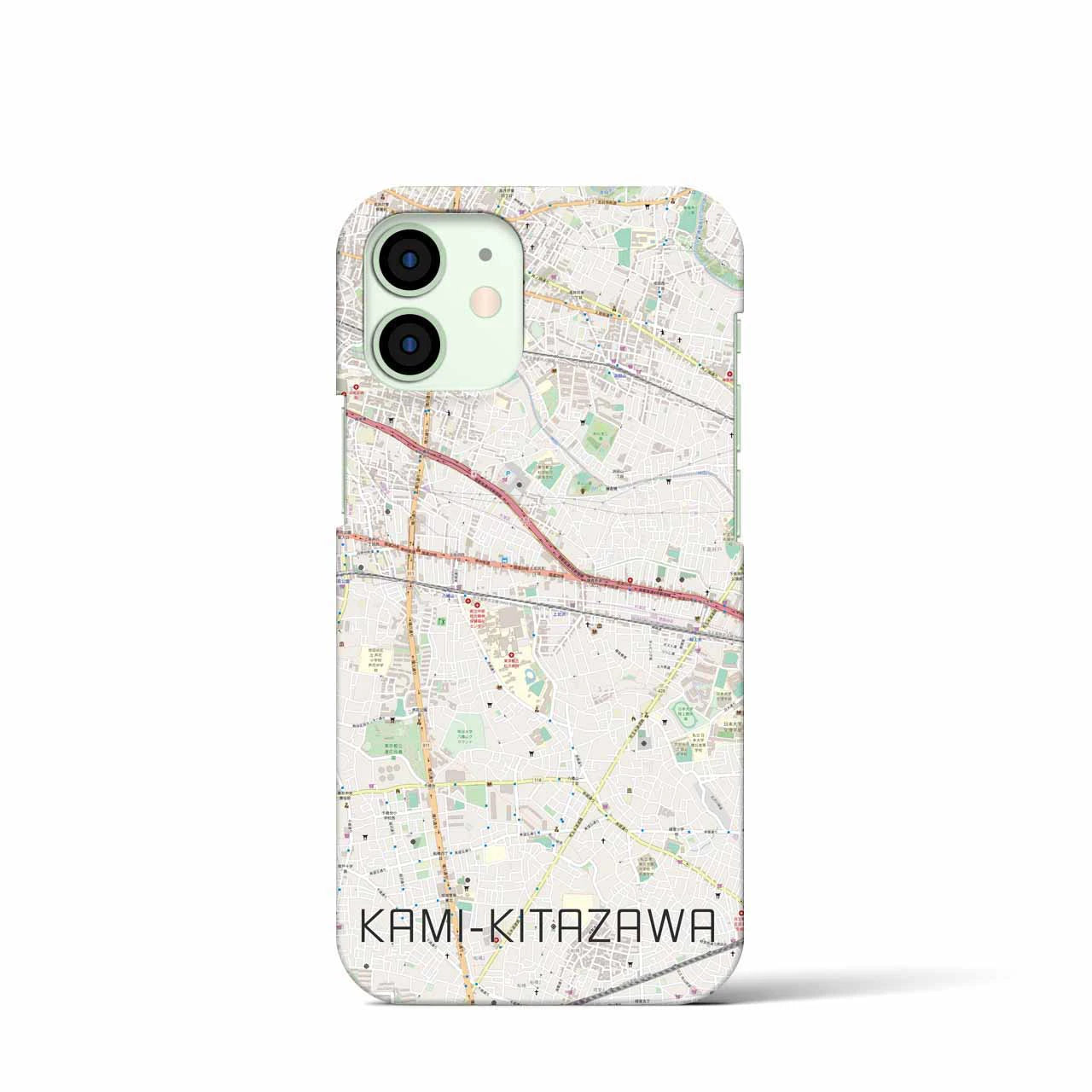 【上北沢】地図柄iPhoneケース（バックカバータイプ・ナチュラル）iPhone 12 mini 用