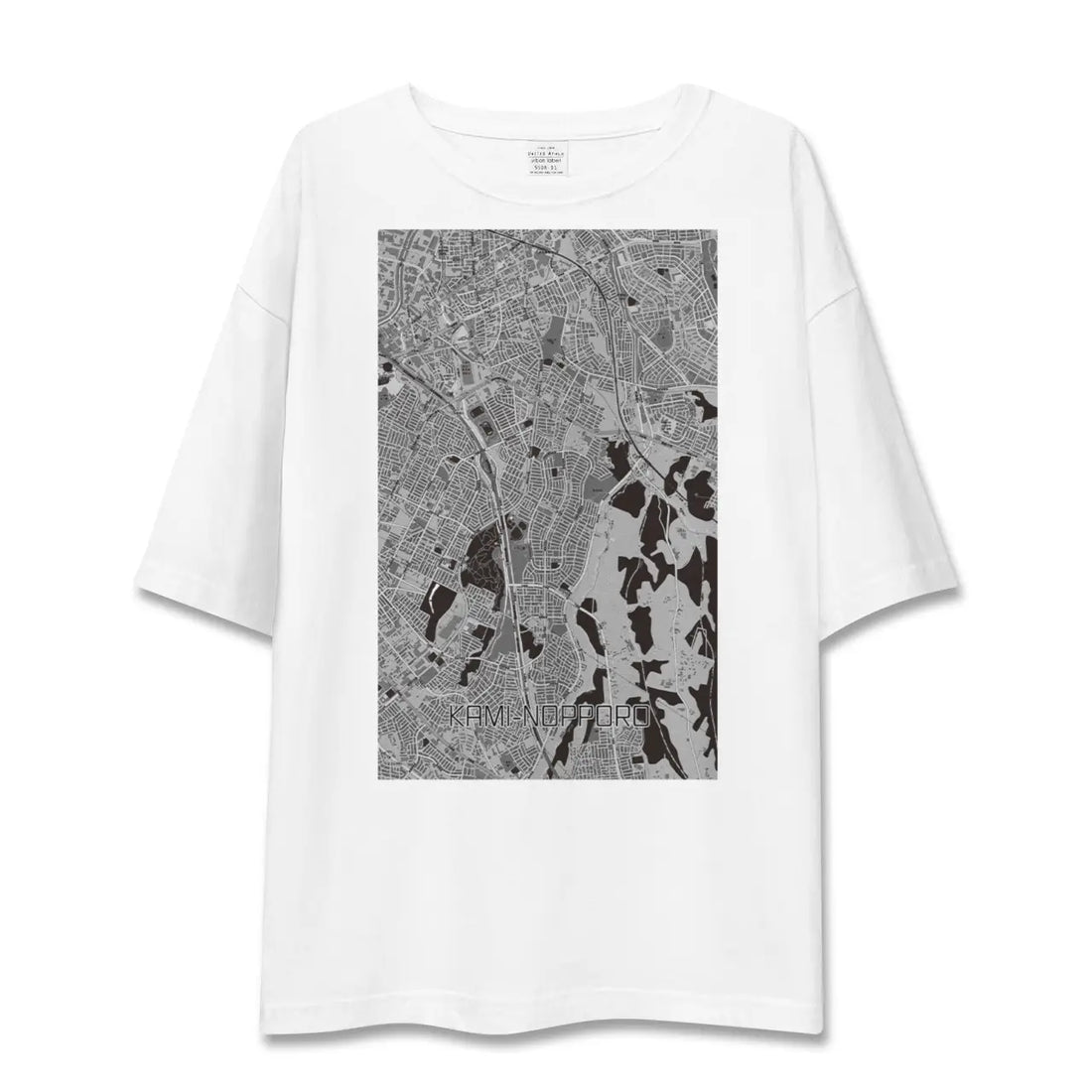 【上野幌（北海道）】地図柄ビッグシルエットTシャツ