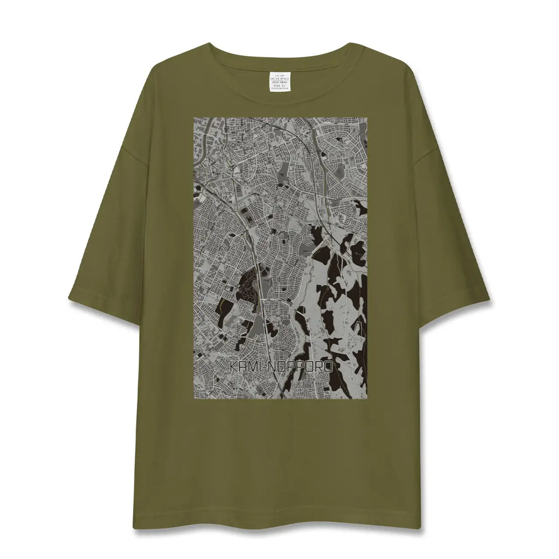 【上野幌(北海道)】地図柄ビッグシルエットTシャツ