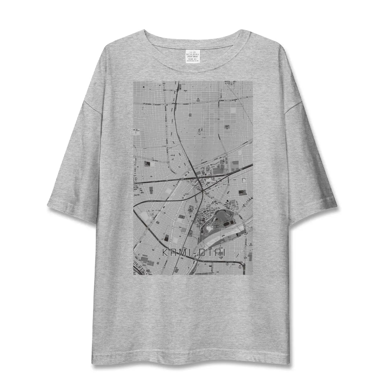 【上小田井（愛知県）】地図柄ビッグシルエットTシャツ