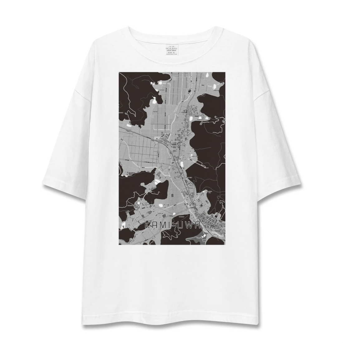 【上宇和(愛媛県)】地図柄ビッグシルエットTシャツ