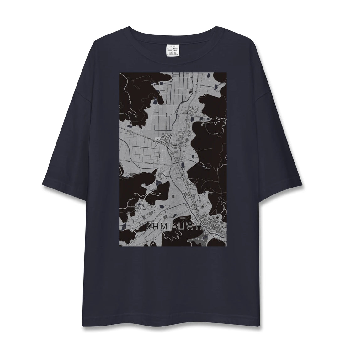 【上宇和（愛媛県）】地図柄ビッグシルエットTシャツ