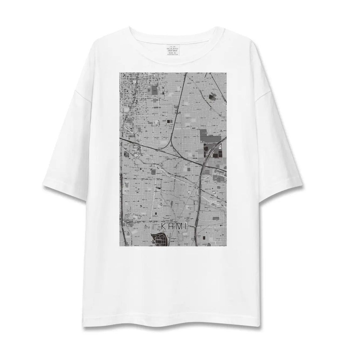 【加美(大阪府)】地図柄ビッグシルエットTシャツ
