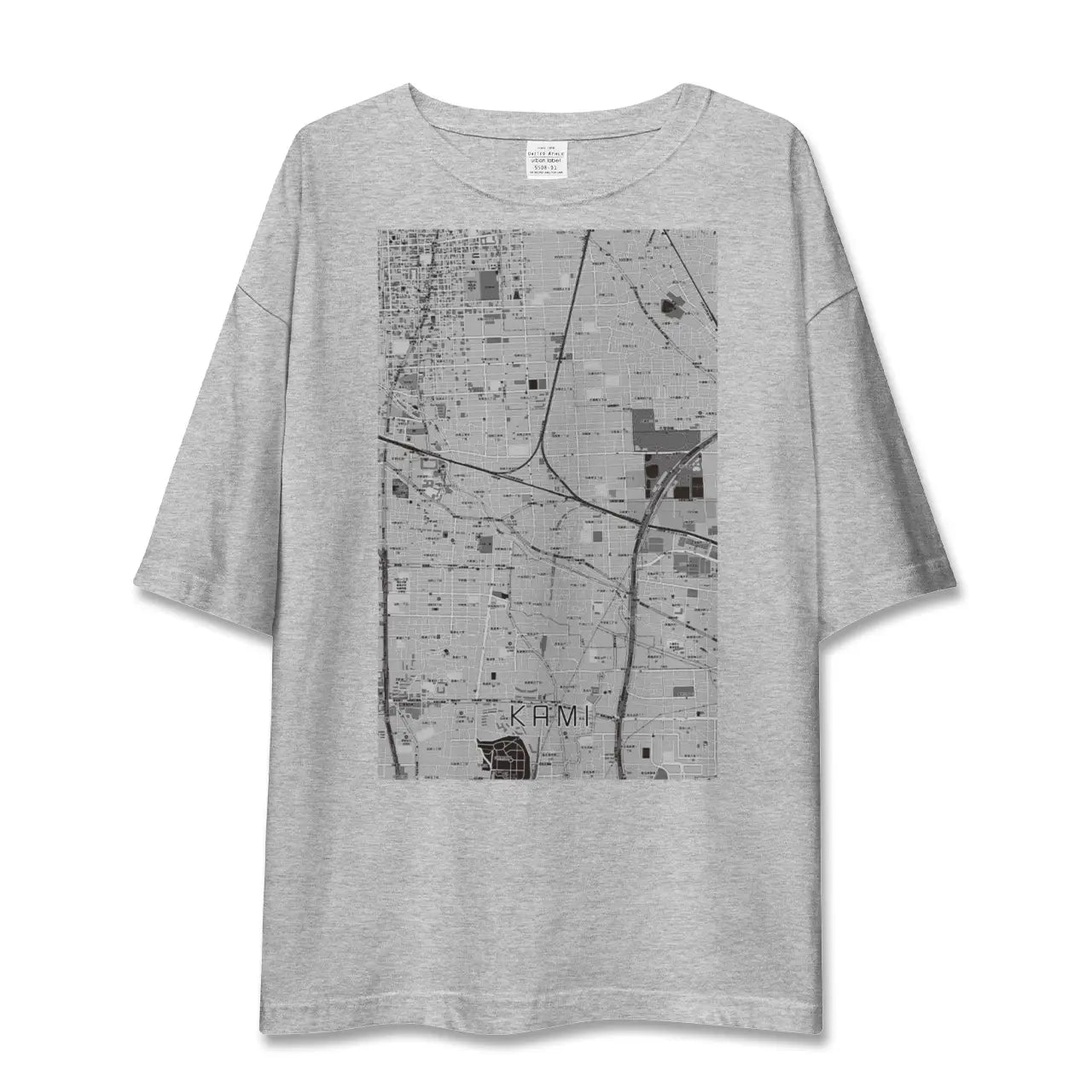 【加美（大阪府）】地図柄ビッグシルエットTシャツ