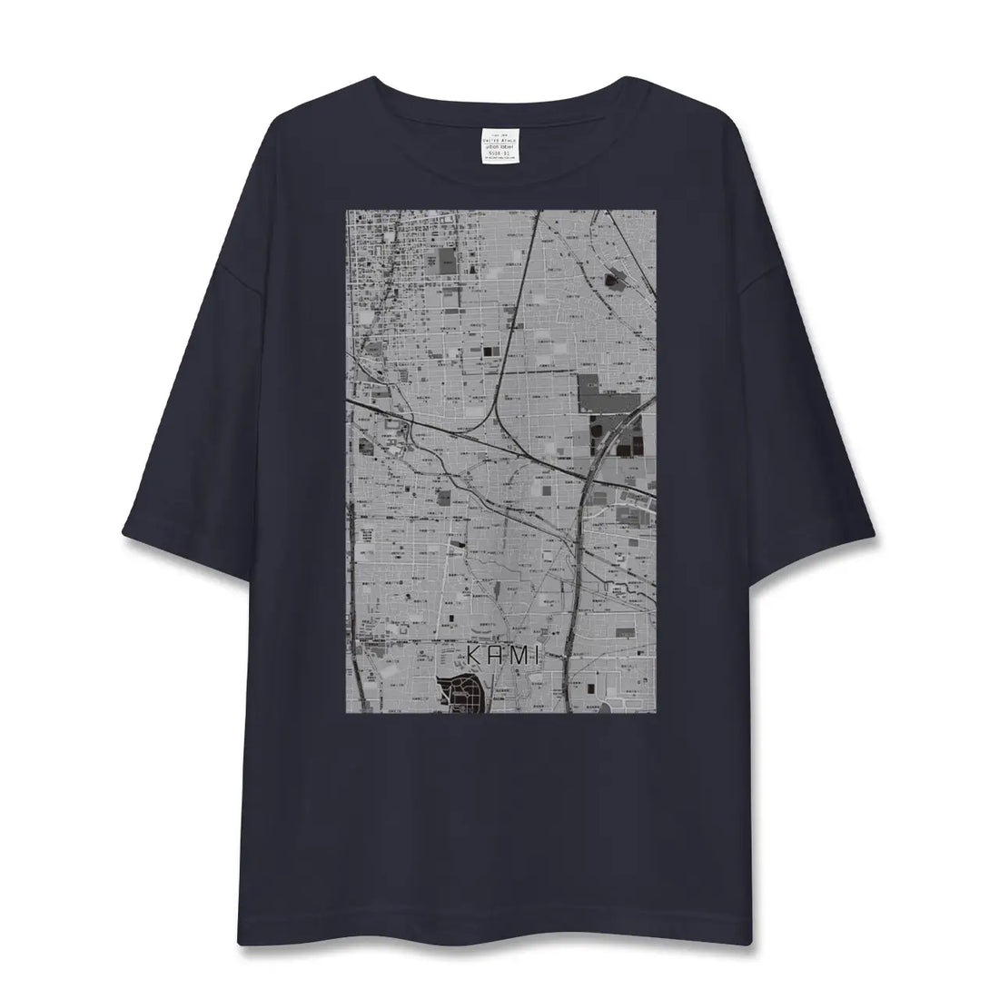 【加美（大阪府）】地図柄ビッグシルエットTシャツ