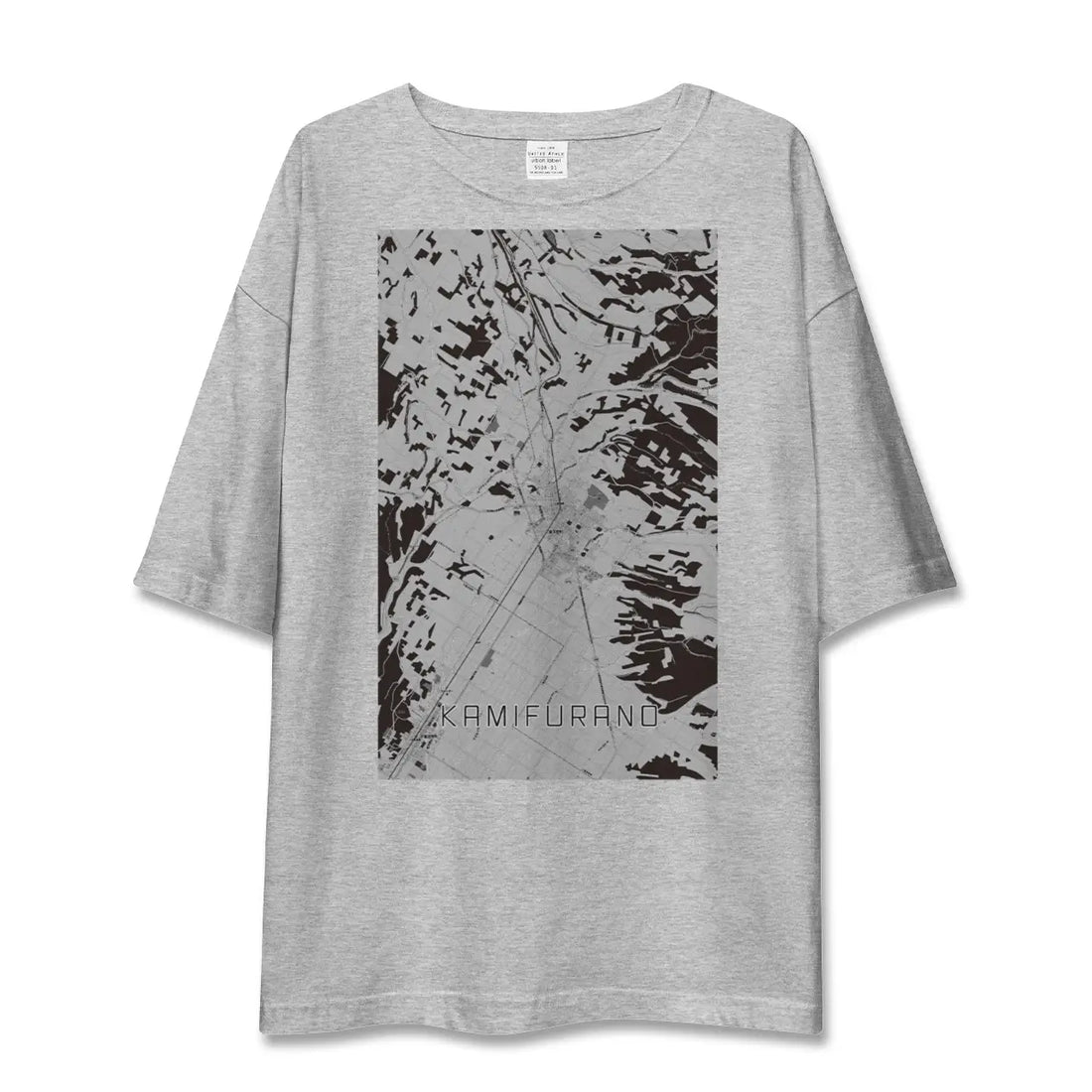 【上富良野（北海道）】地図柄ビッグシルエットTシャツ