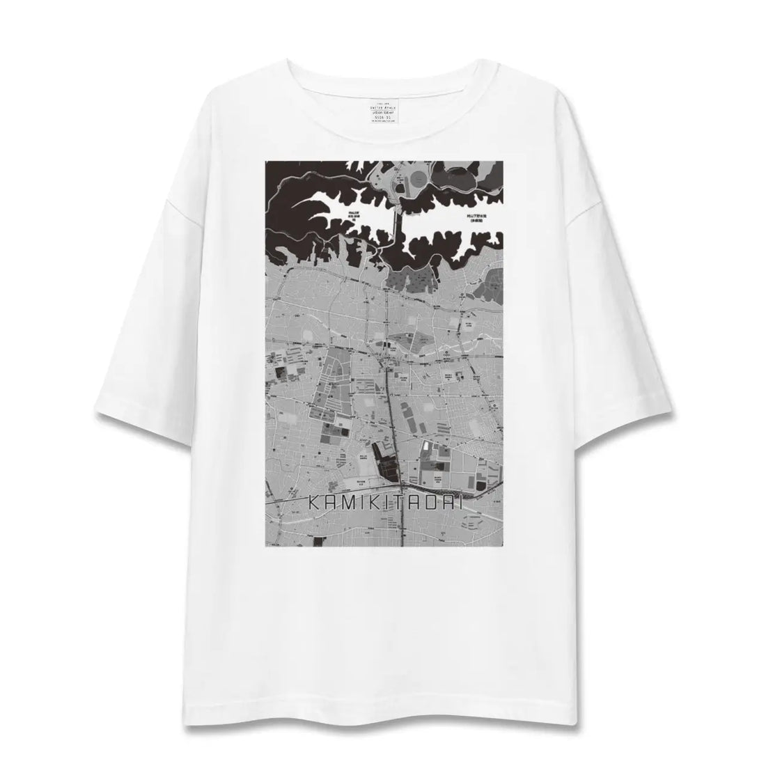 【上北台(東京都)】地図柄ビッグシルエットTシャツ