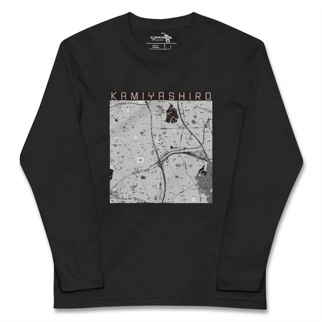 【上社(愛知県)】地図柄ロングスリーブTシャツ