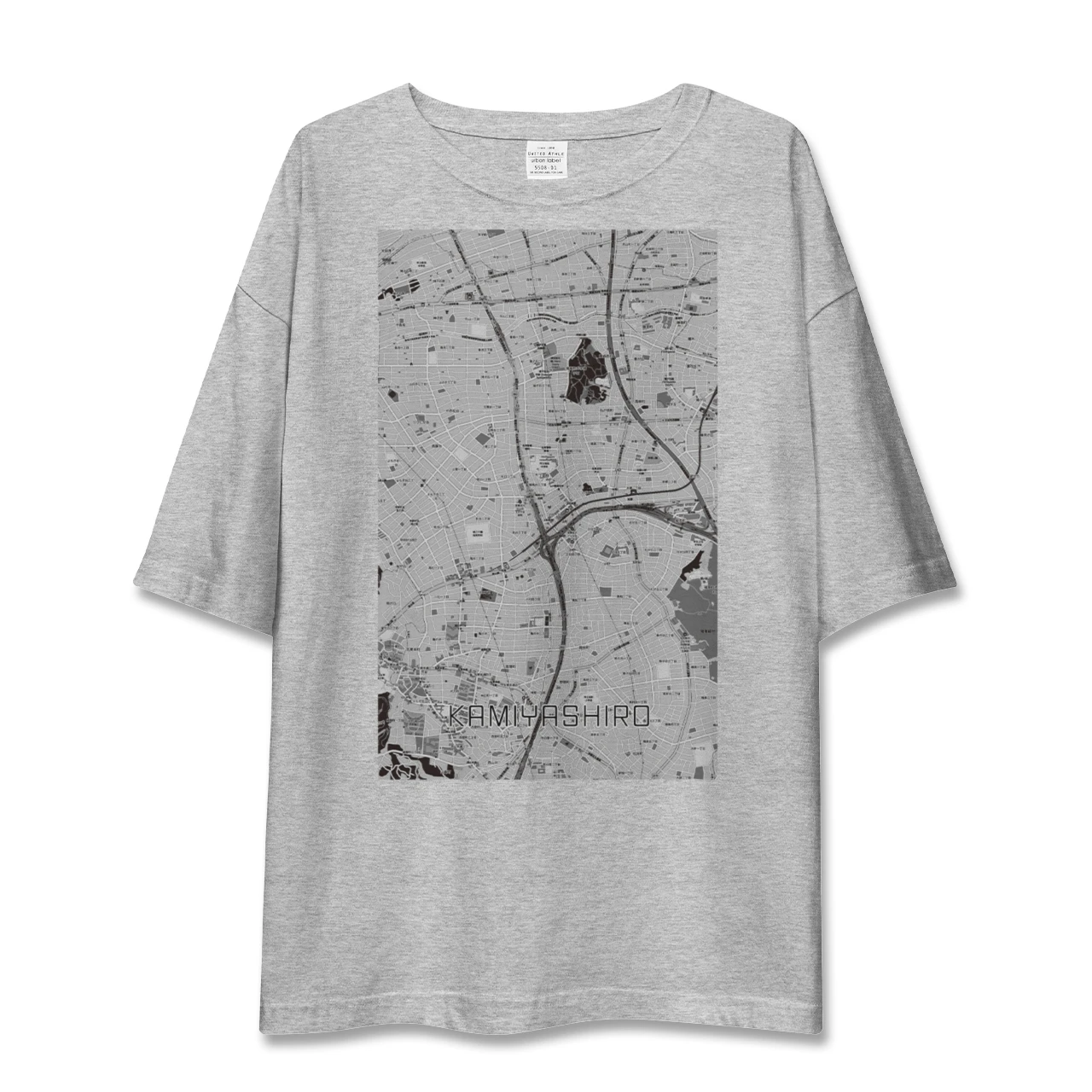 【上社（愛知県）】地図柄ビッグシルエットTシャツ