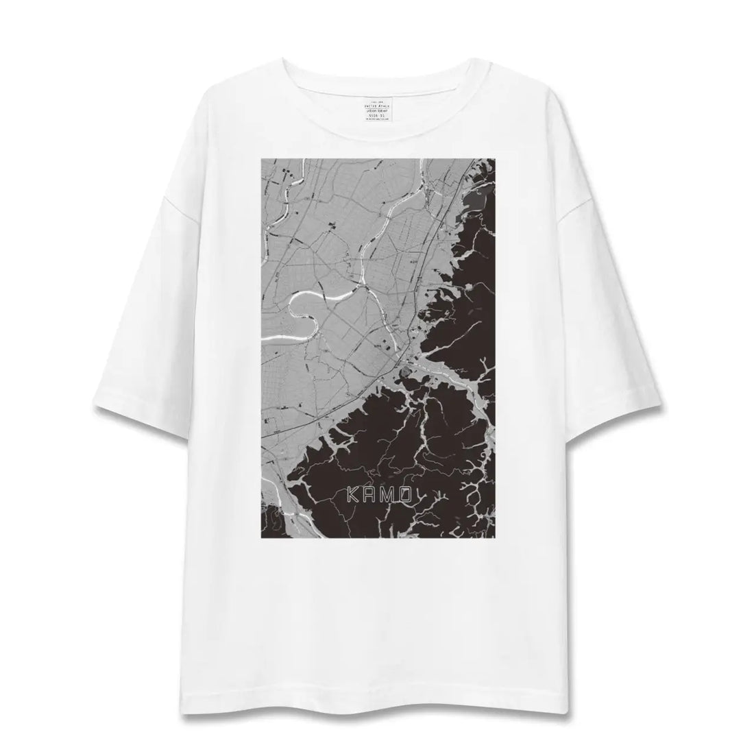 【加茂(新潟県)】地図柄ビッグシルエットTシャツ