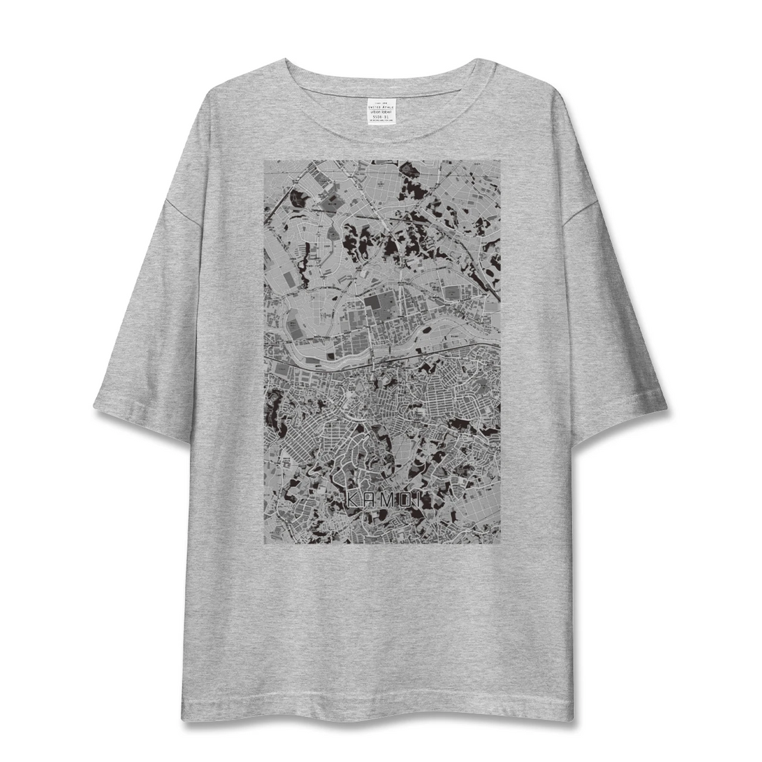 【鴨居（神奈川県）】地図柄ビッグシルエットTシャツ