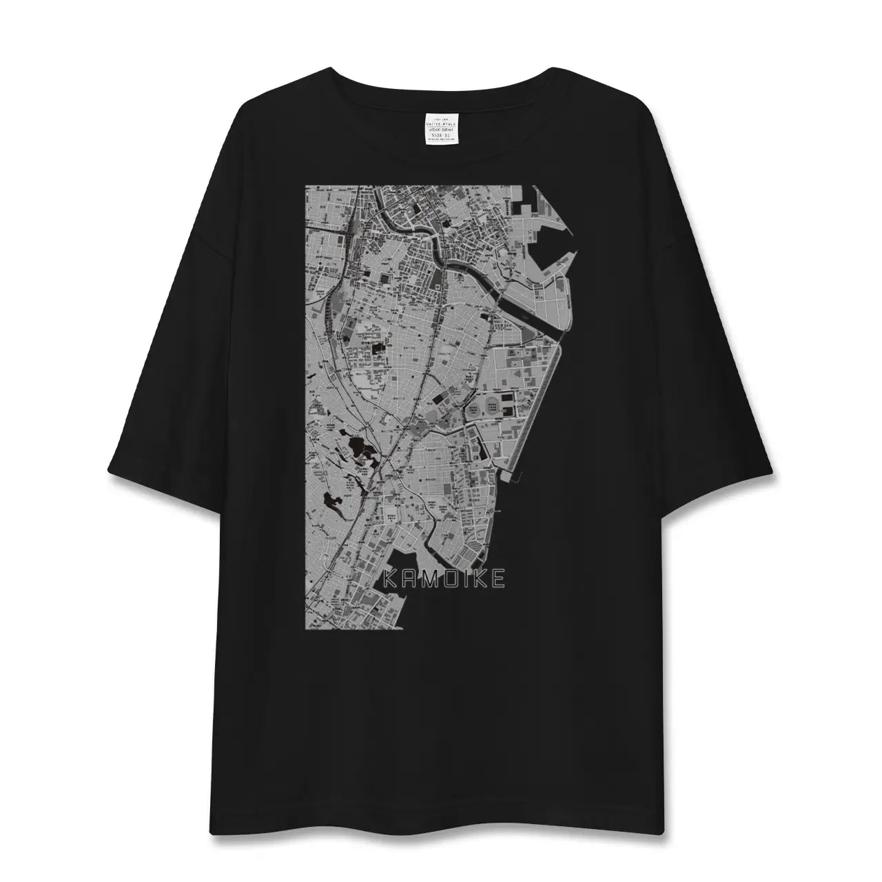 【鴨池（鹿児島県）】地図柄ビッグシルエットTシャツ