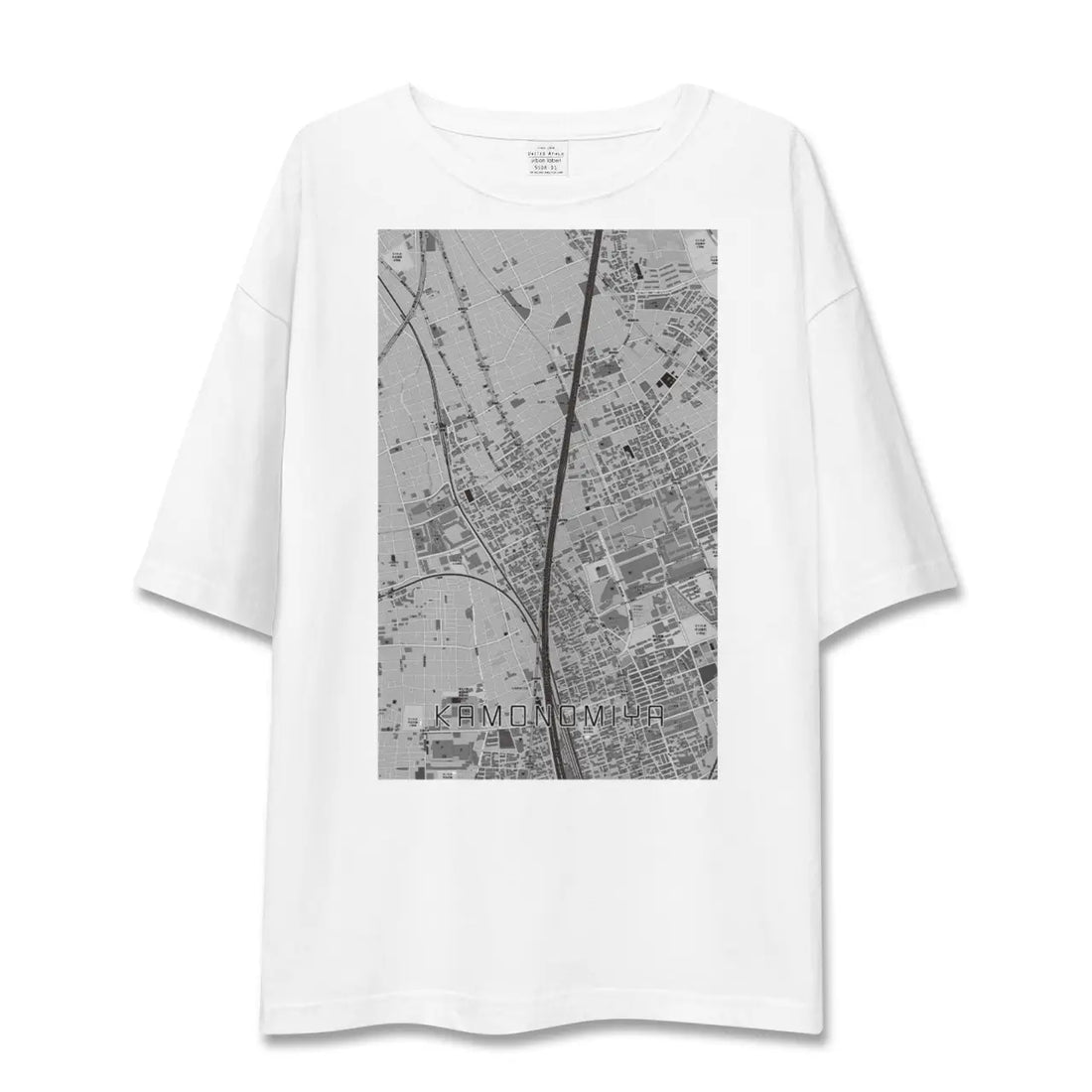 【加茂宮（埼玉県）】地図柄ビッグシルエットTシャツ