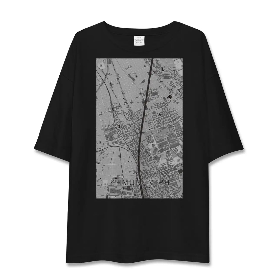 【加茂宮(埼玉県)】地図柄ビッグシルエットTシャツ
