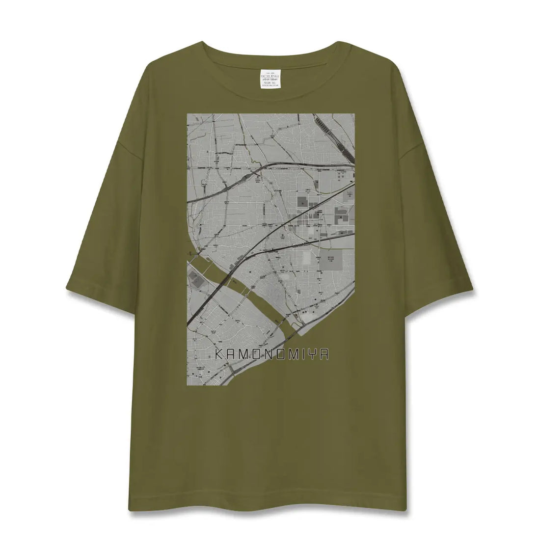 【鴨宮(神奈川県)】地図柄ビッグシルエットTシャツ