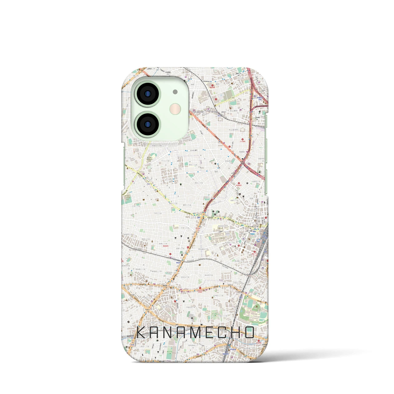【要町】地図柄iPhoneケース（バックカバータイプ・ナチュラル）iPhone 12 mini 用