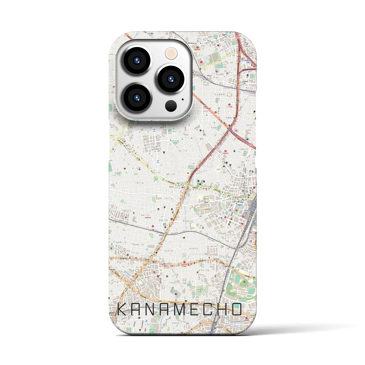 【要町】地図柄iPhoneケース（バックカバータイプ・ナチュラル）iPhone 13 Pro 用