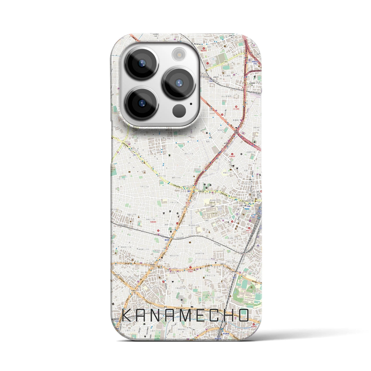 【要町】地図柄iPhoneケース（バックカバータイプ・ナチュラル）iPhone 14 Pro 用