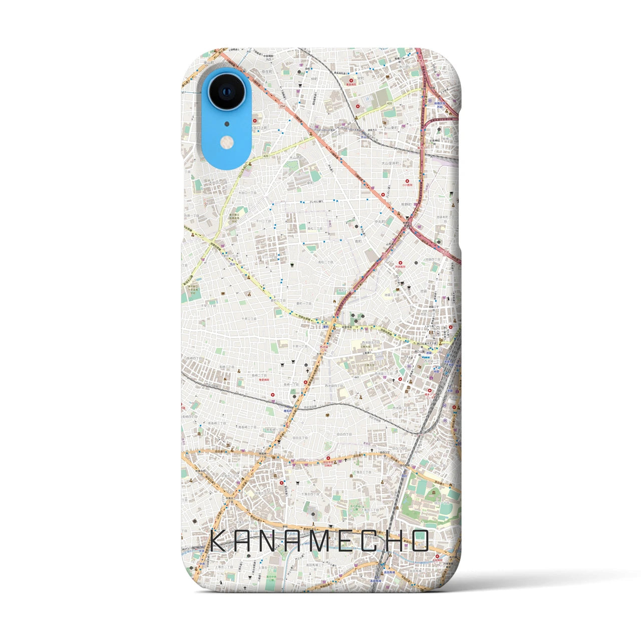 【要町】地図柄iPhoneケース（バックカバータイプ・ナチュラル）iPhone XR 用