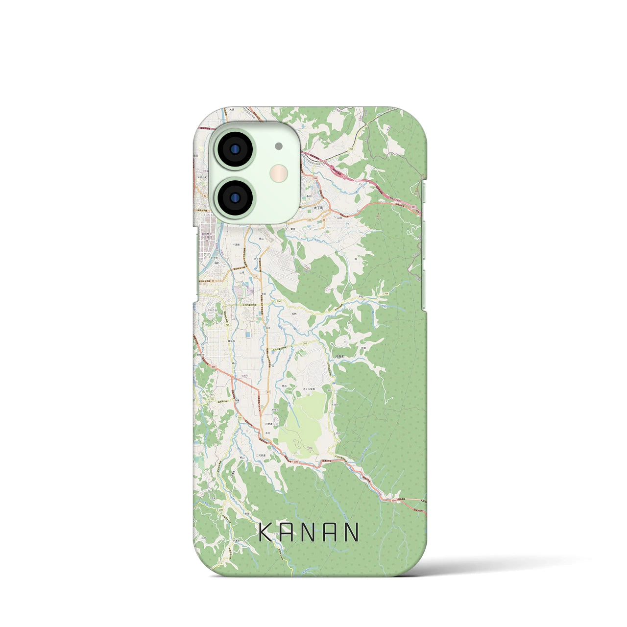 【河南】地図柄iPhoneケース（バックカバータイプ・ナチュラル）iPhone 12 mini 用