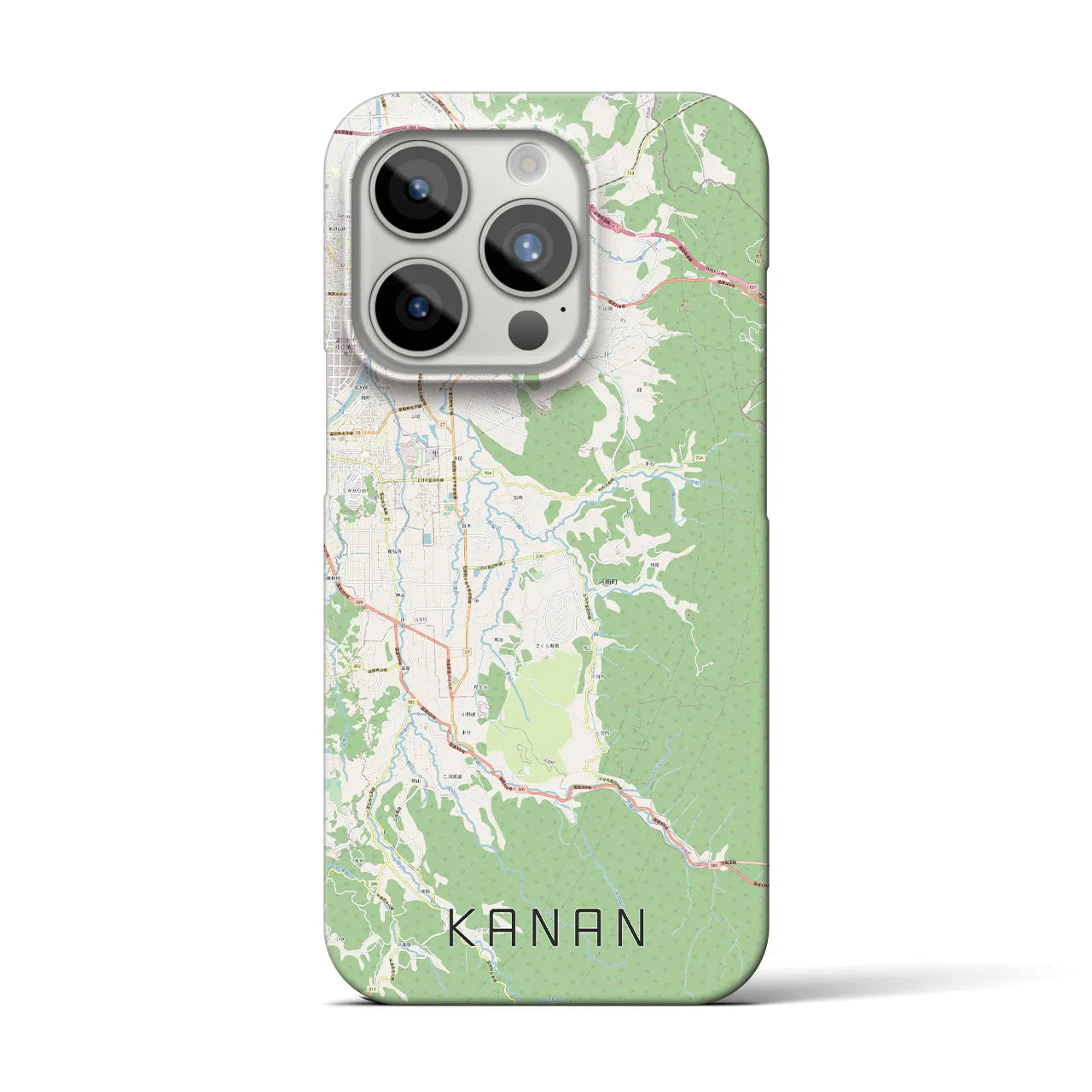 【河南】地図柄iPhoneケース（バックカバータイプ・ナチュラル）iPhone 15 Pro 用