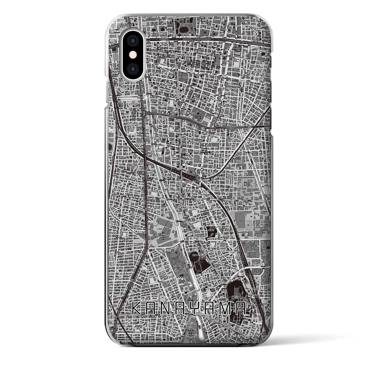 【金山】地図柄iPhoneケース（クリアタイプ・モノトーン）iPhone XS Max 用
