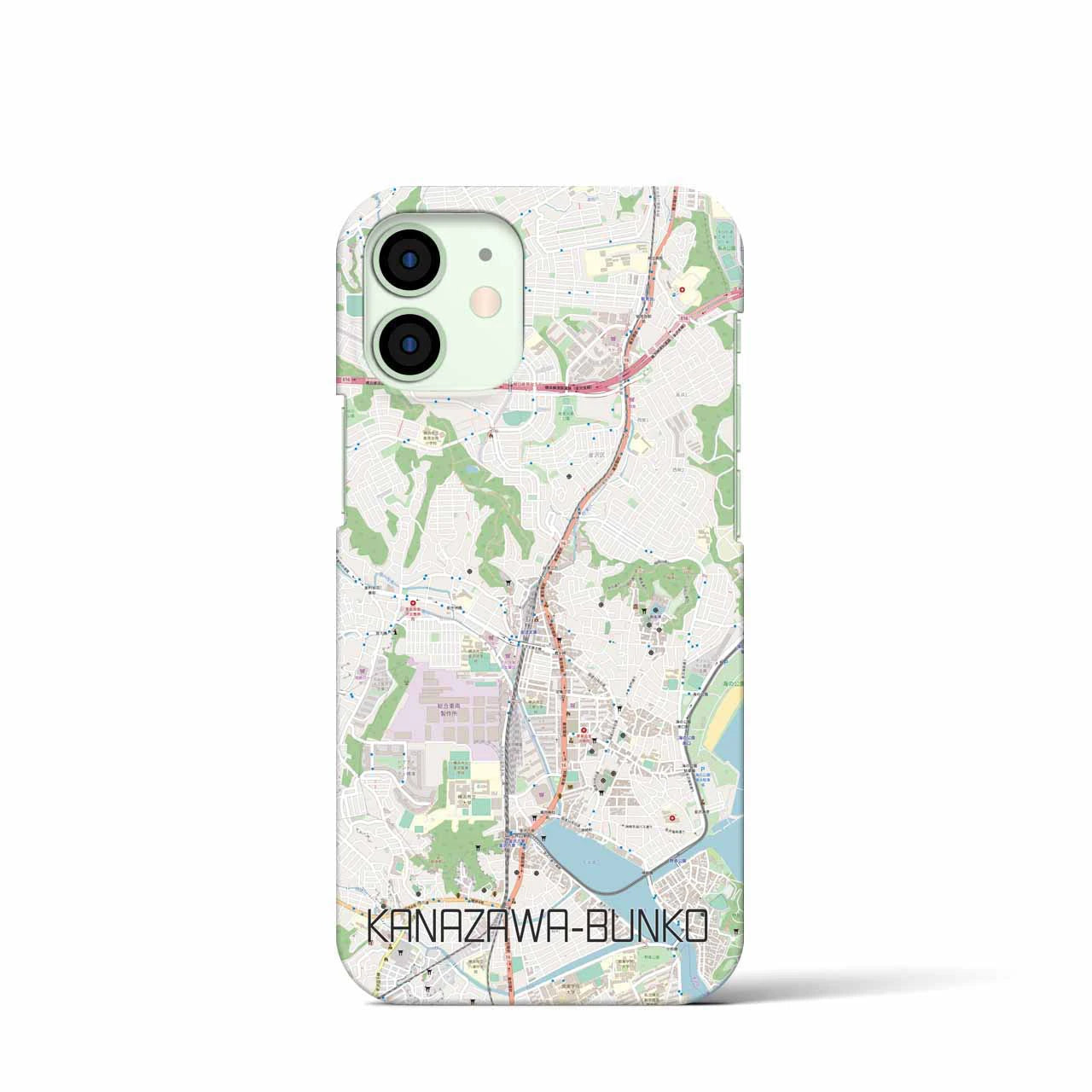 【金沢文庫】地図柄iPhoneケース（バックカバータイプ・ナチュラル）iPhone 12 mini 用