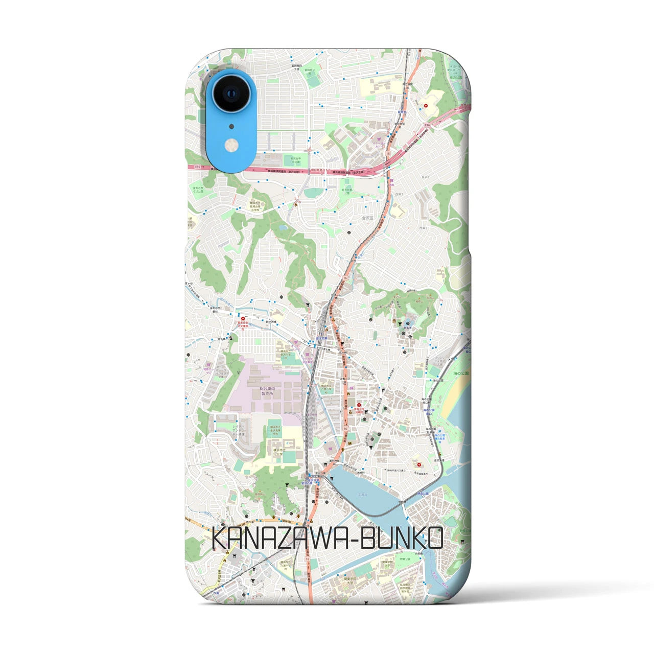 【金沢文庫】地図柄iPhoneケース（バックカバータイプ・ナチュラル）iPhone XR 用