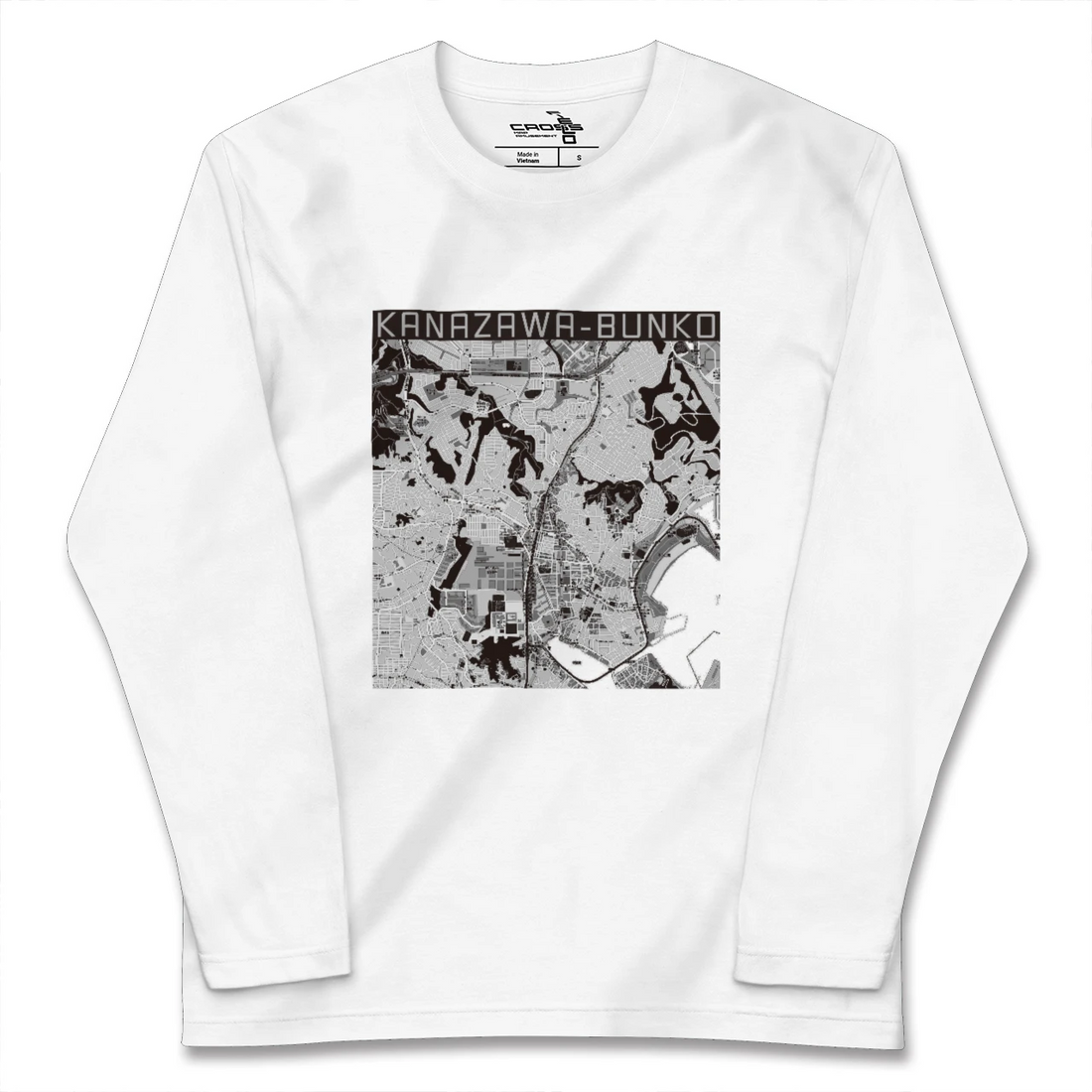 【金沢文庫(神奈川県)】地図柄ロングスリーブTシャツ