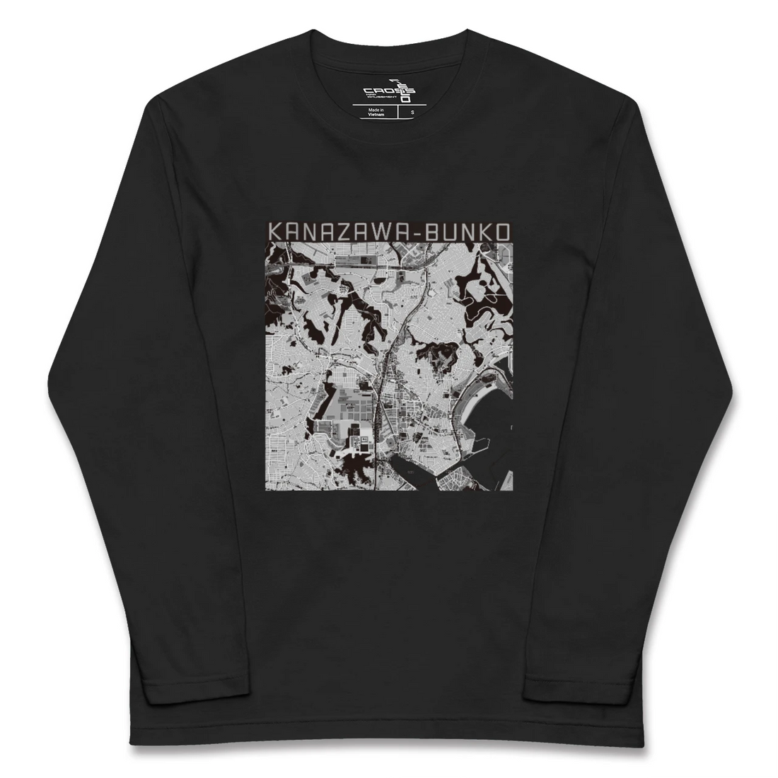 【金沢文庫(神奈川県)】地図柄ロングスリーブTシャツ