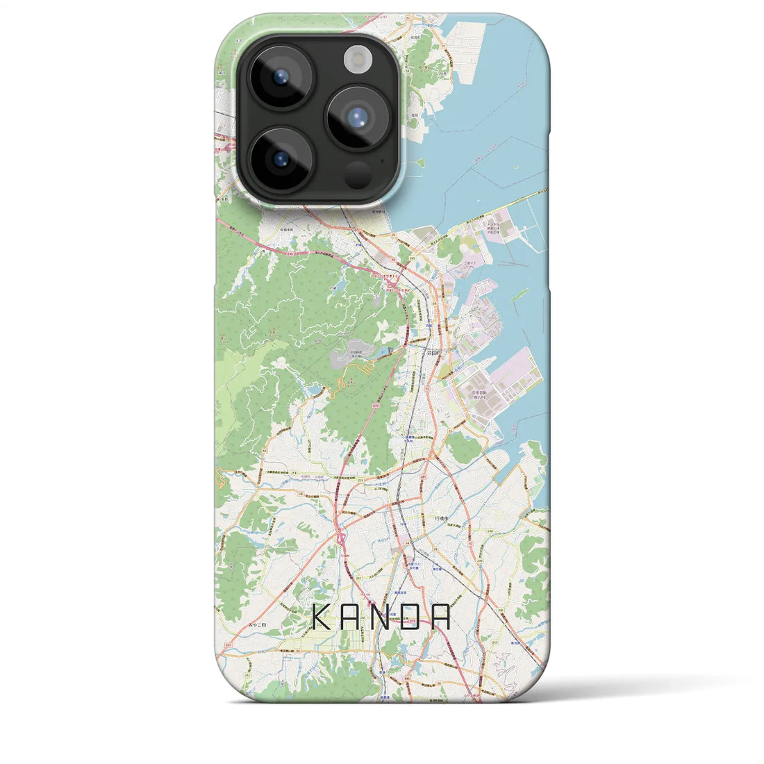 【苅田】地図柄iPhoneケース（バックカバータイプ・ナチュラル）iPhone 15 Pro Max 用