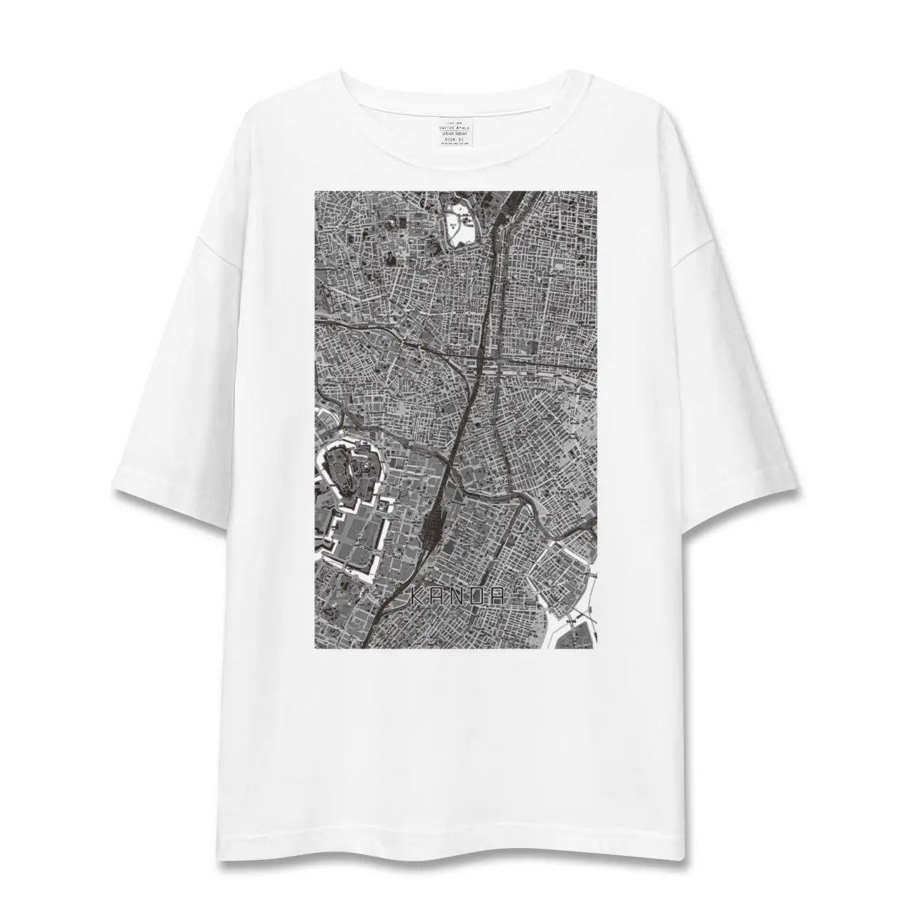 【神田（東京都）】地図柄ビッグシルエットTシャツ